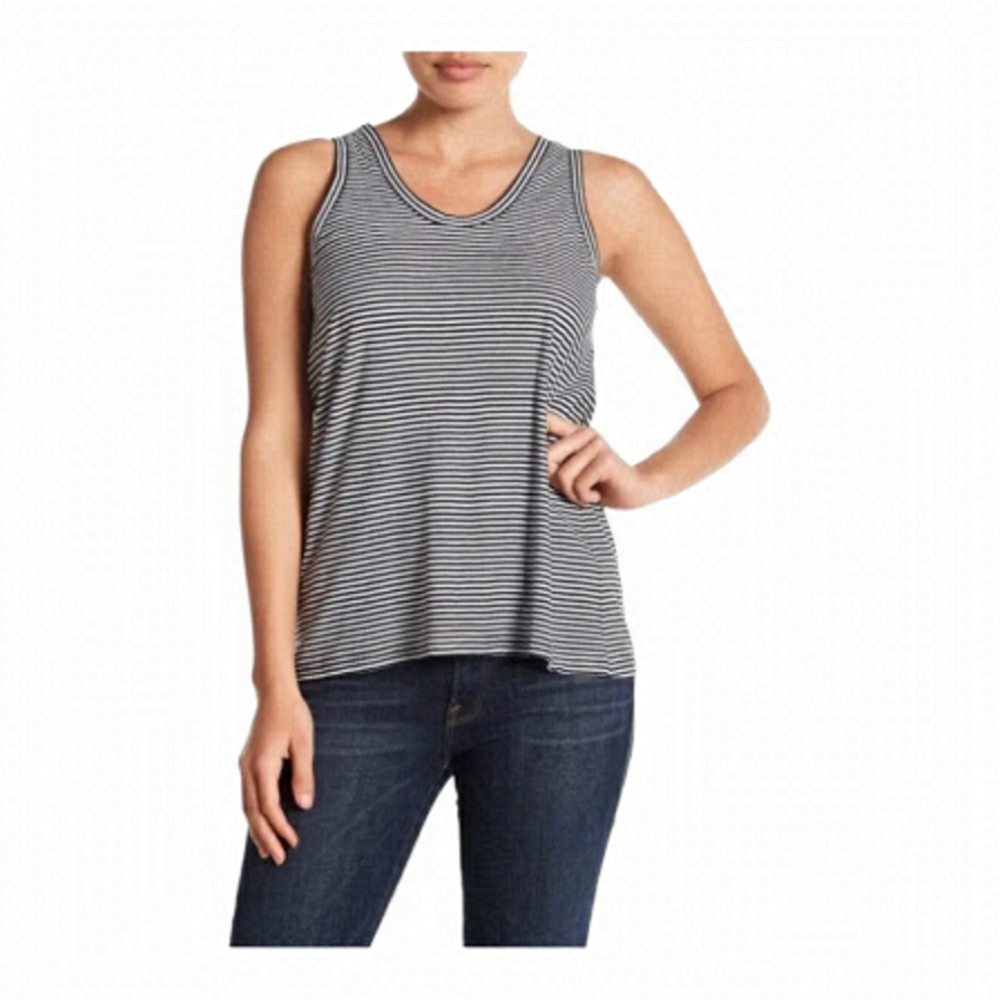 Susina Striped Cinch Back Tank Top Size XS